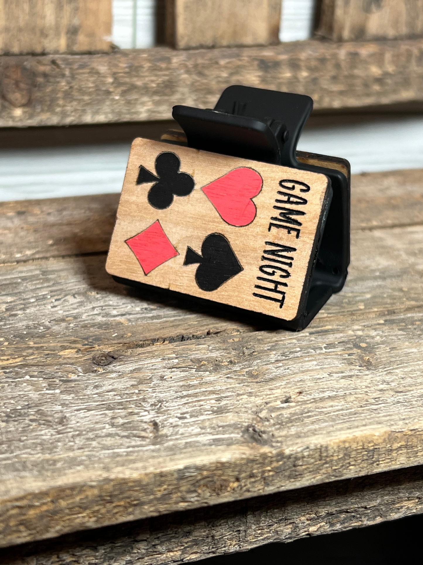 Game Night / Card Night Hair Clip - Small