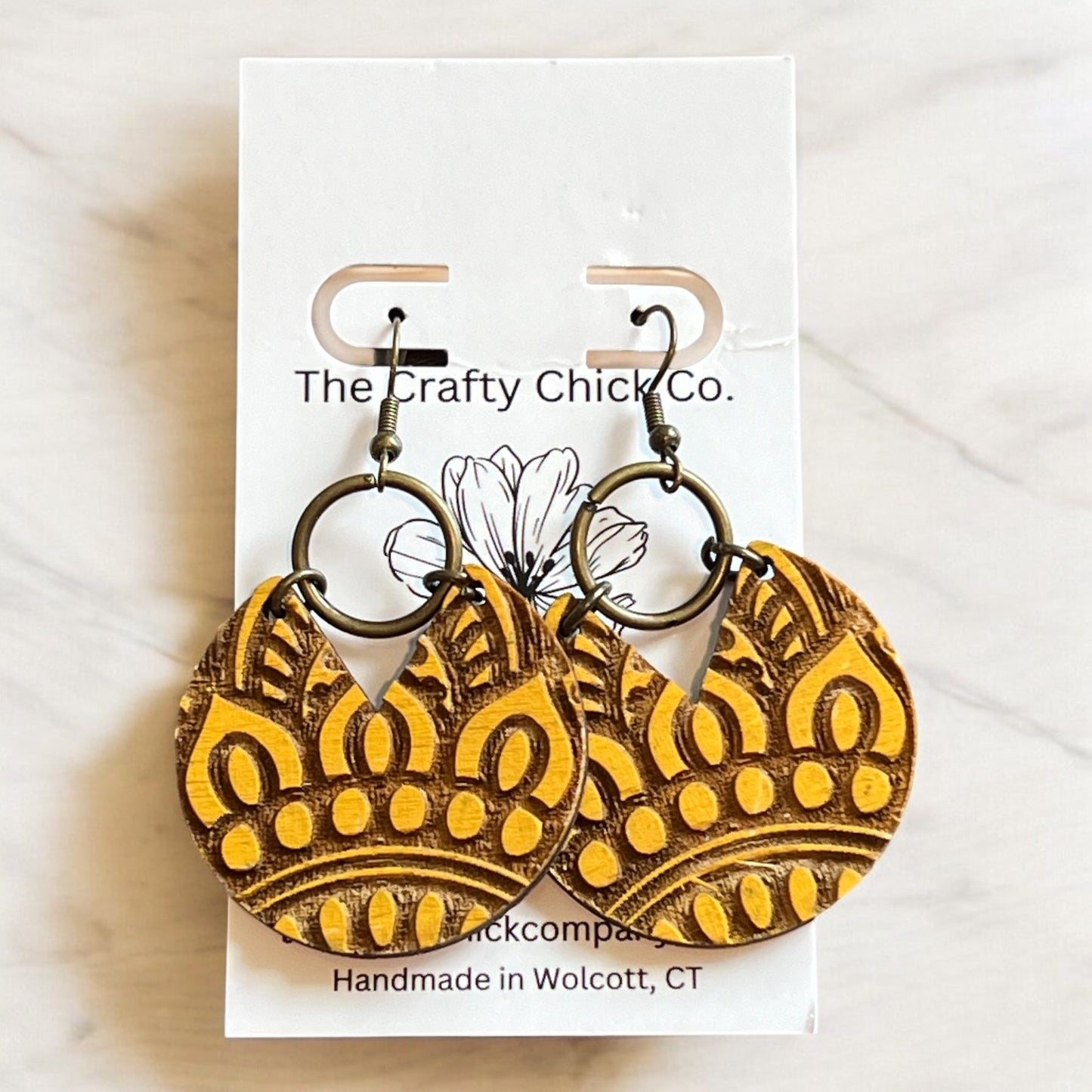 Mustard Boho Dangles