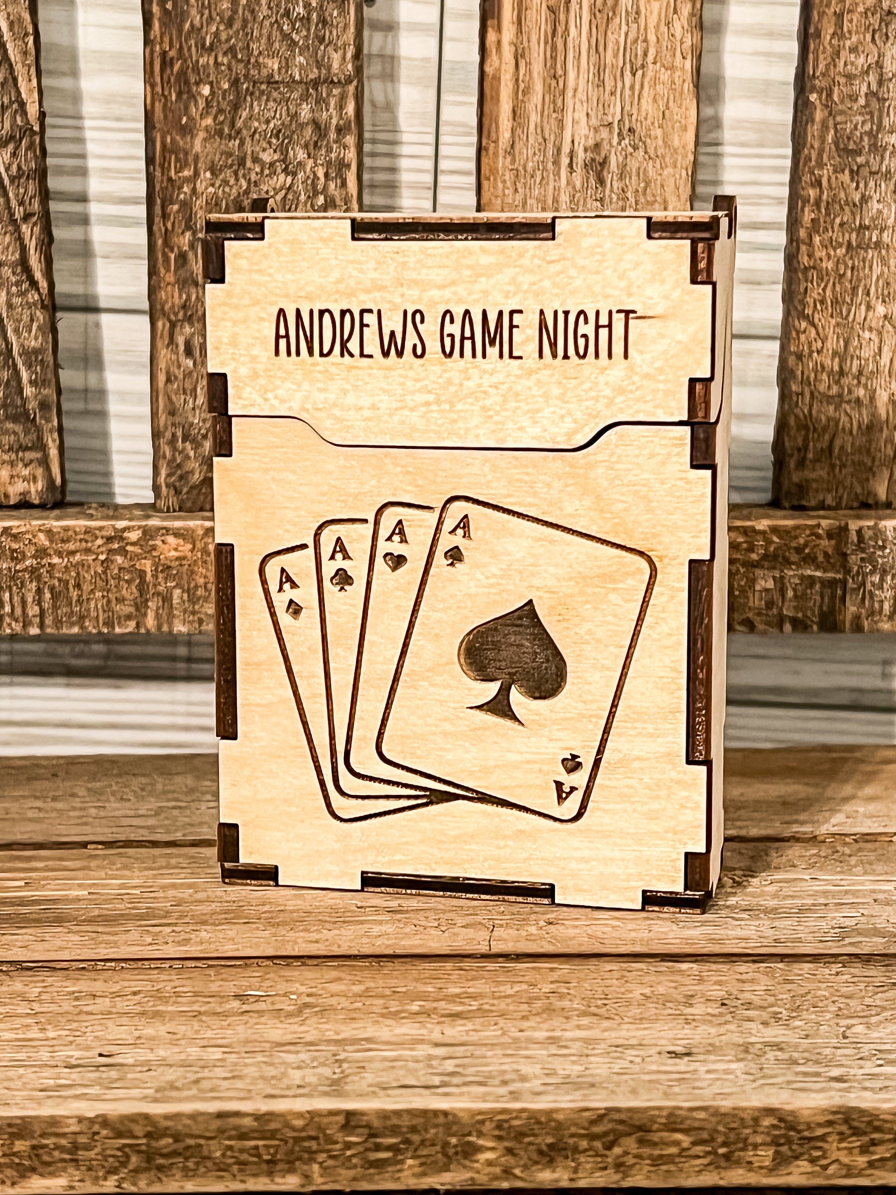 Personalized Deck Of Cards Holder TheCraftyChickCo personalized-deck-of-cards-holder-thecraftychickco