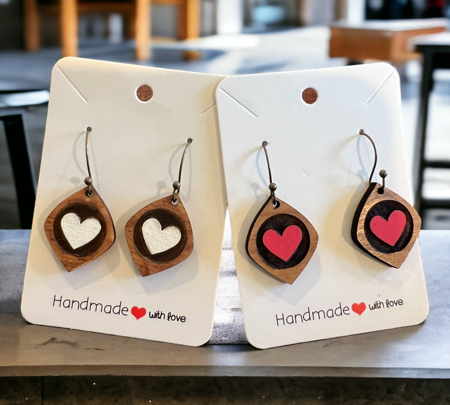 Heart Dangle Earrings
