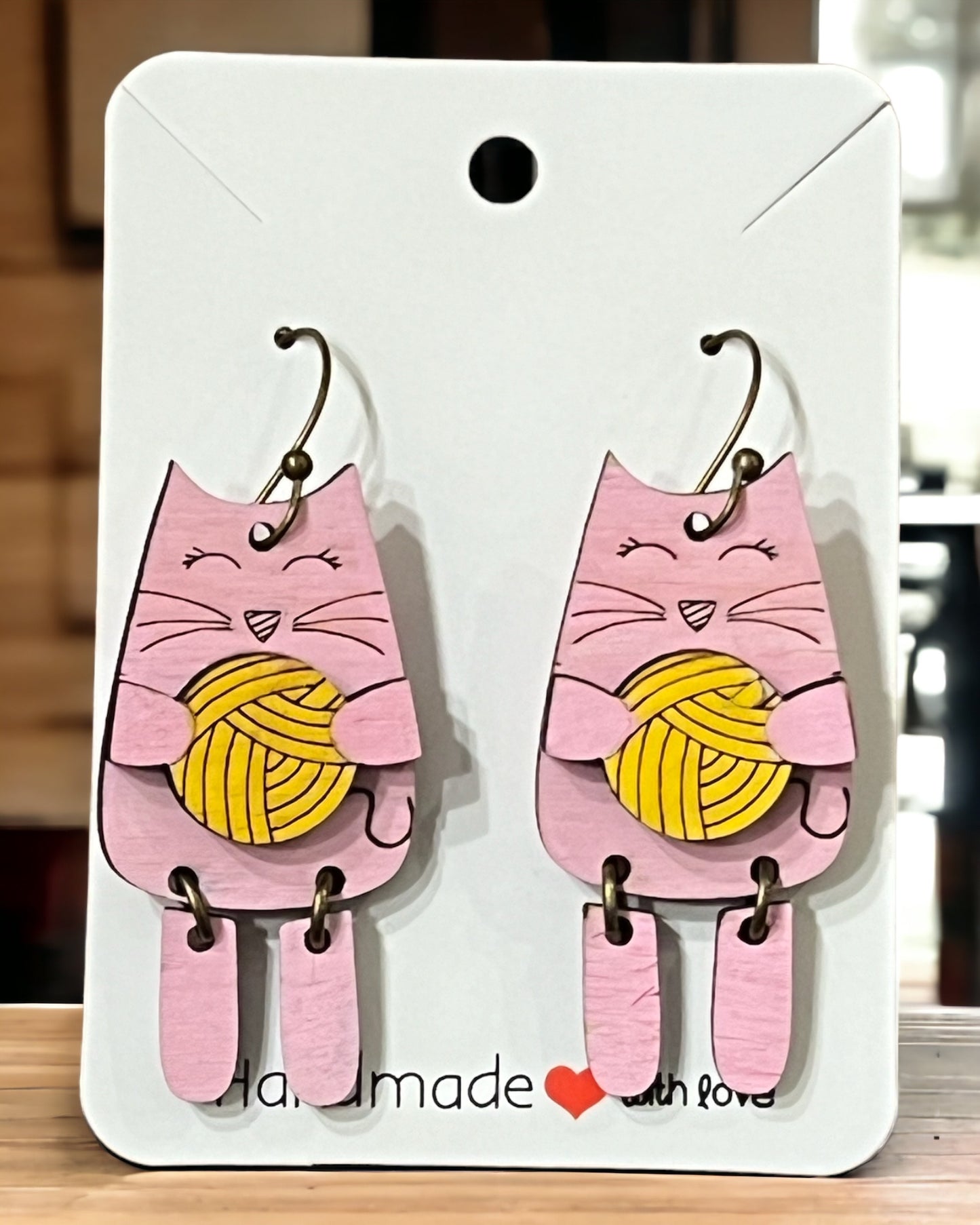 Yellow Cat Dangles