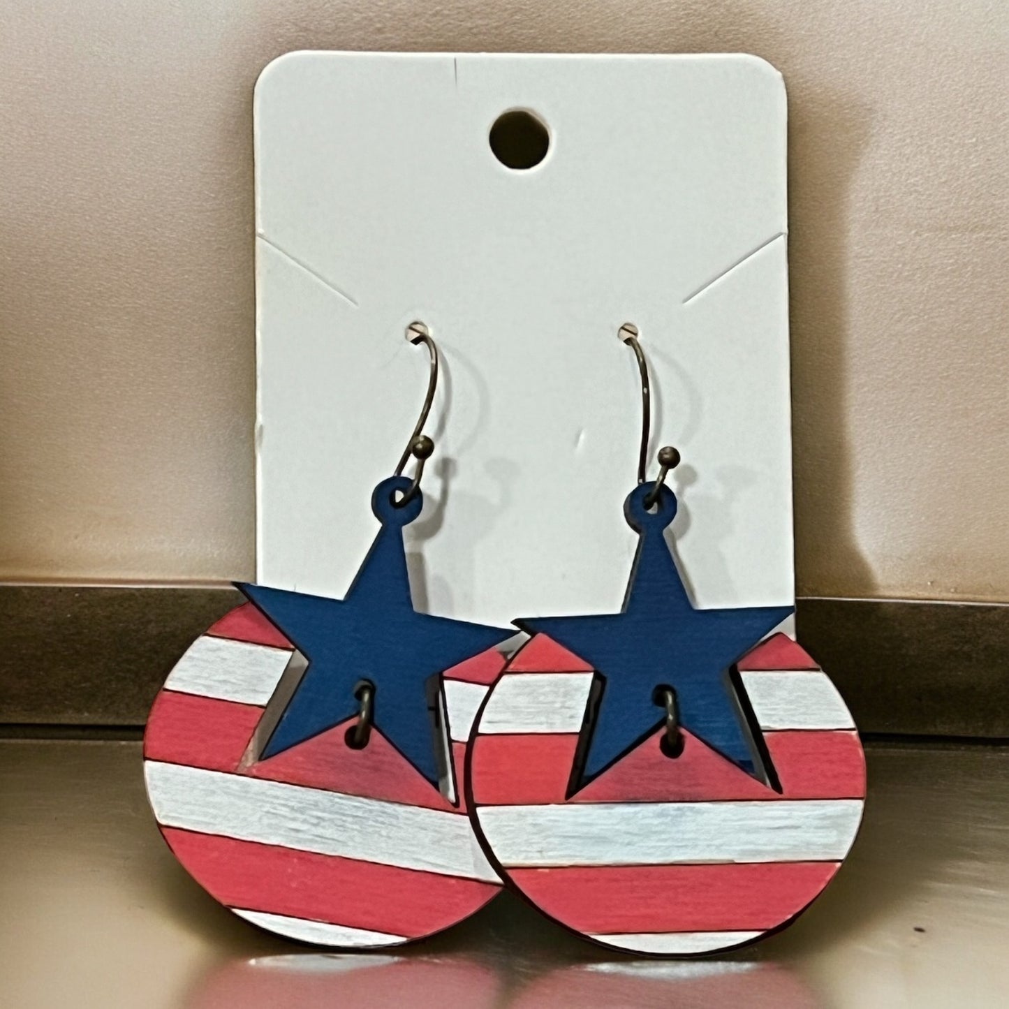Stars and Stripes 2 piece dangle