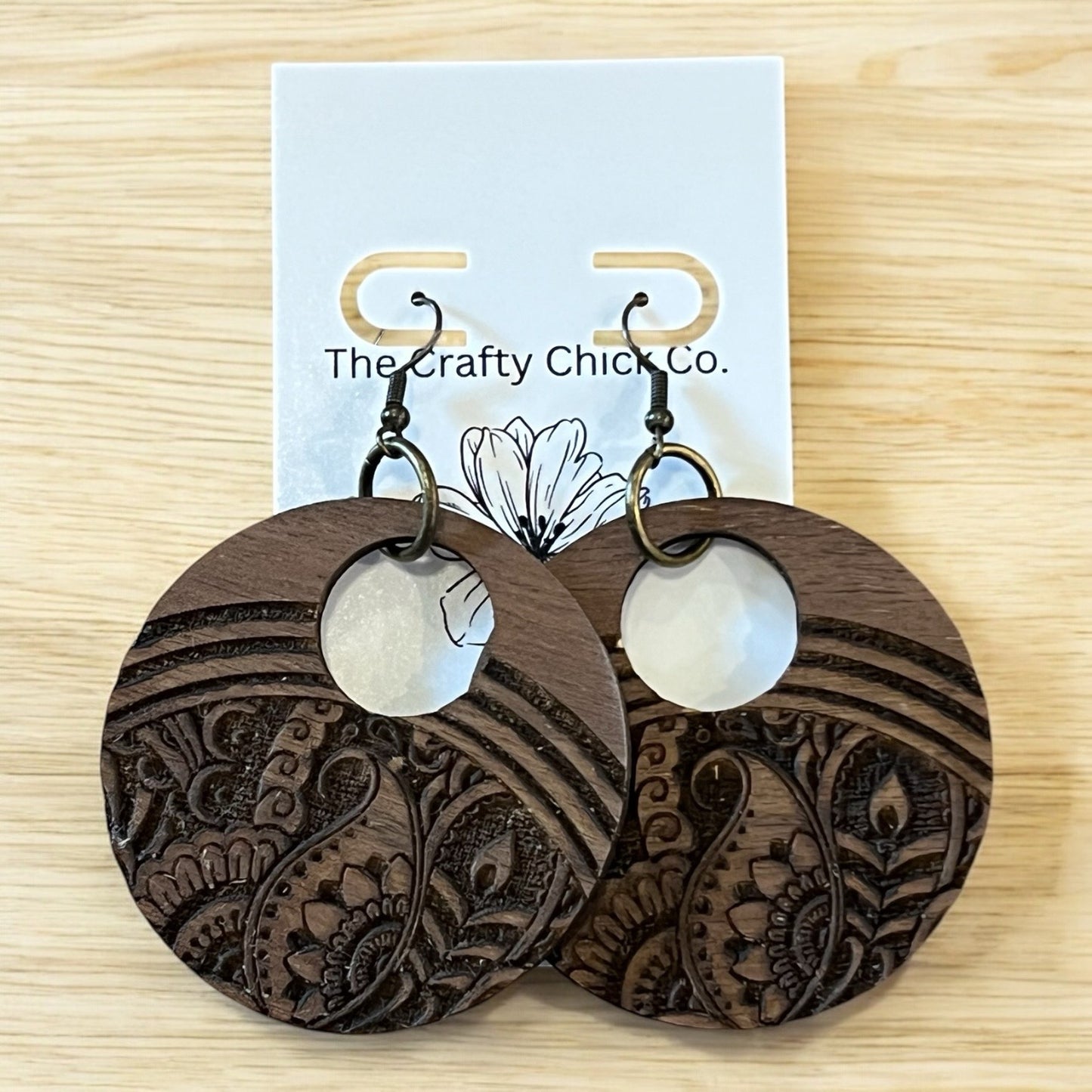 Paisley Hoop Dangles