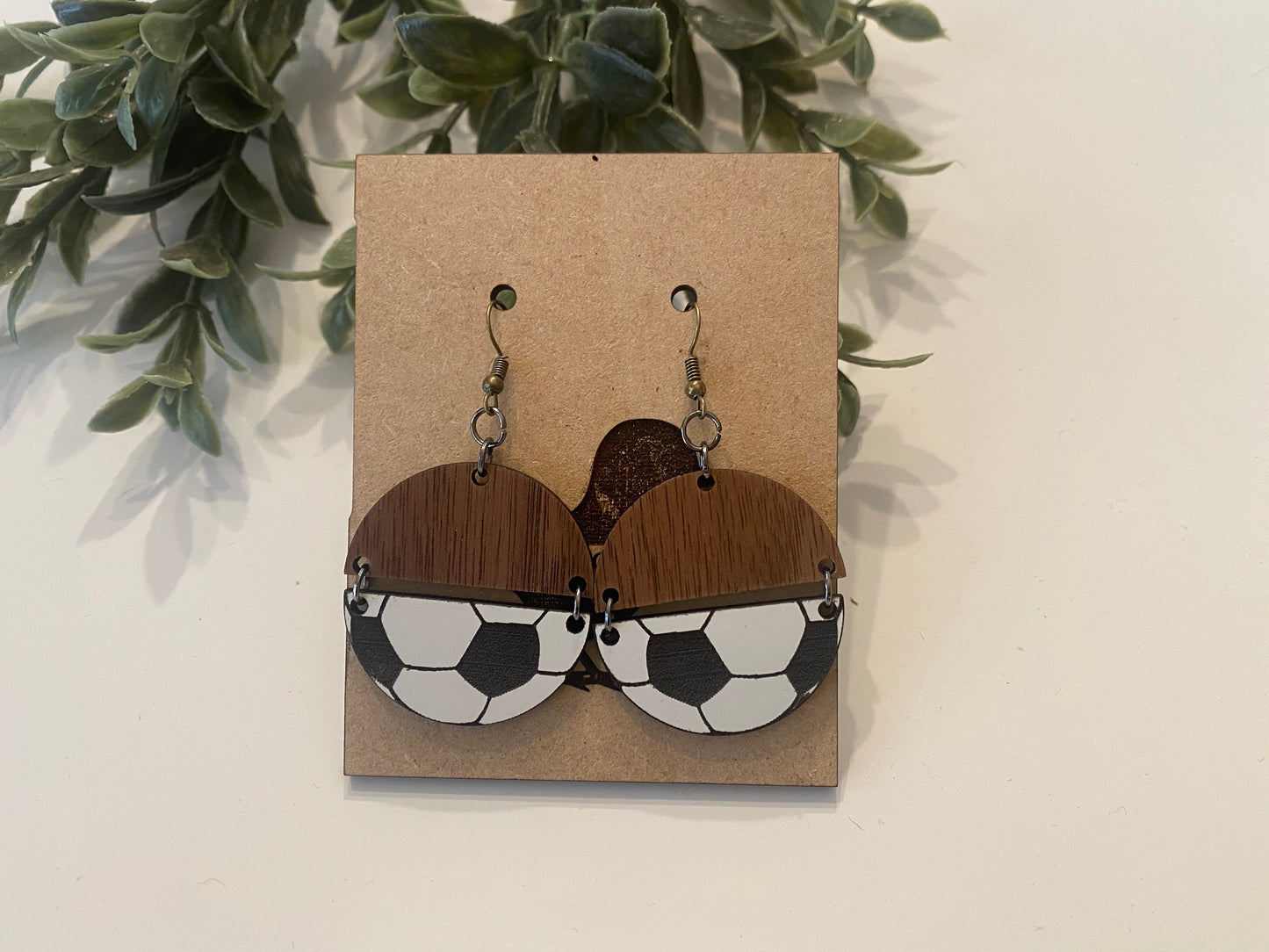Soccer Split Circle Earrings
