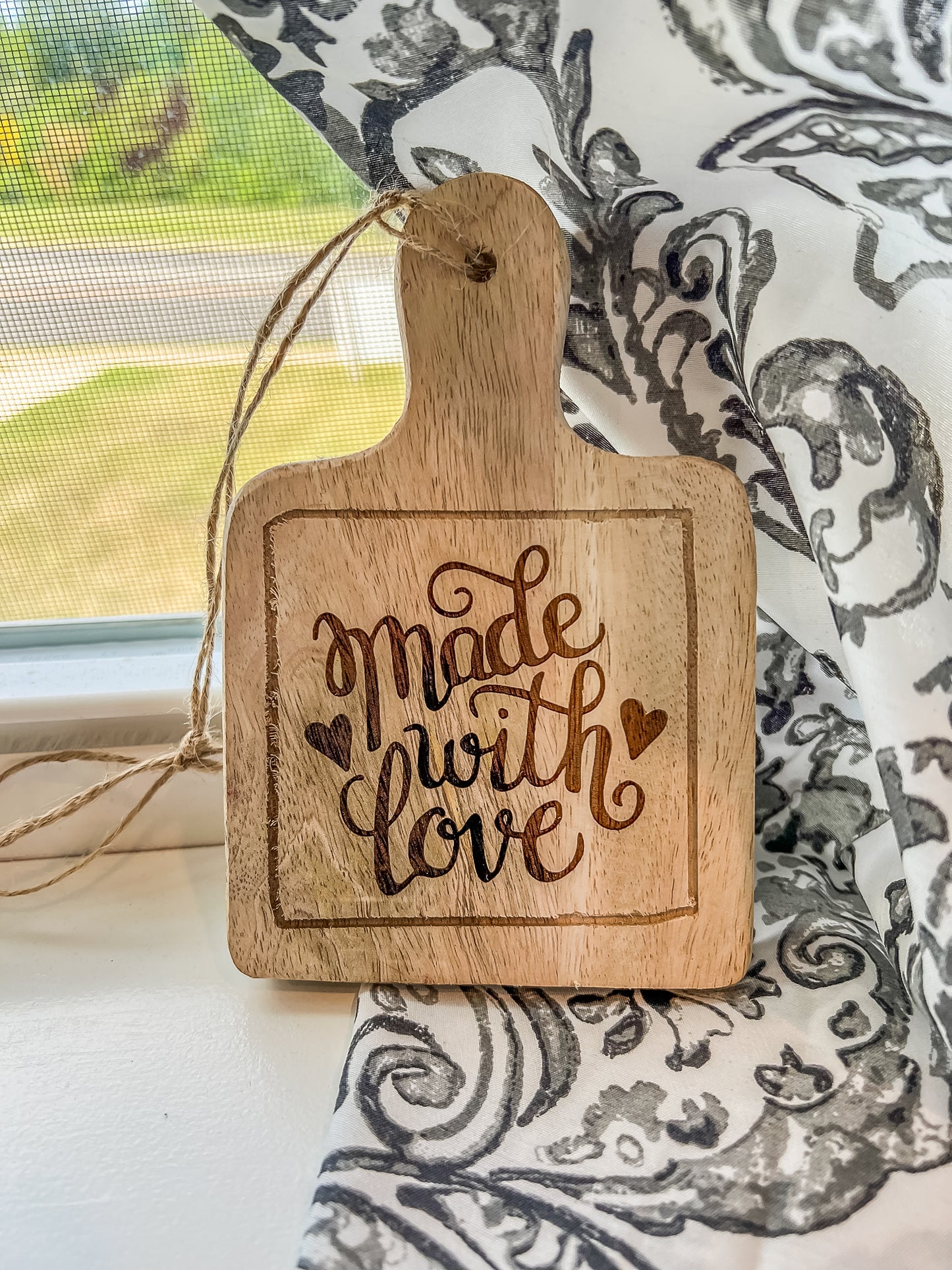 Mini Cutting Board Sign - Made with Love
