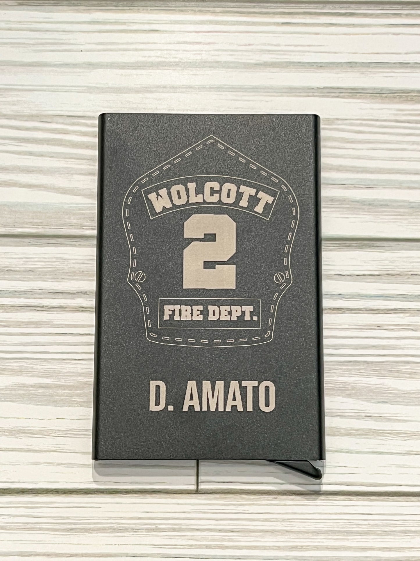Pop Up Business Card Holder, Engraved Wallet, Personalized Gift
