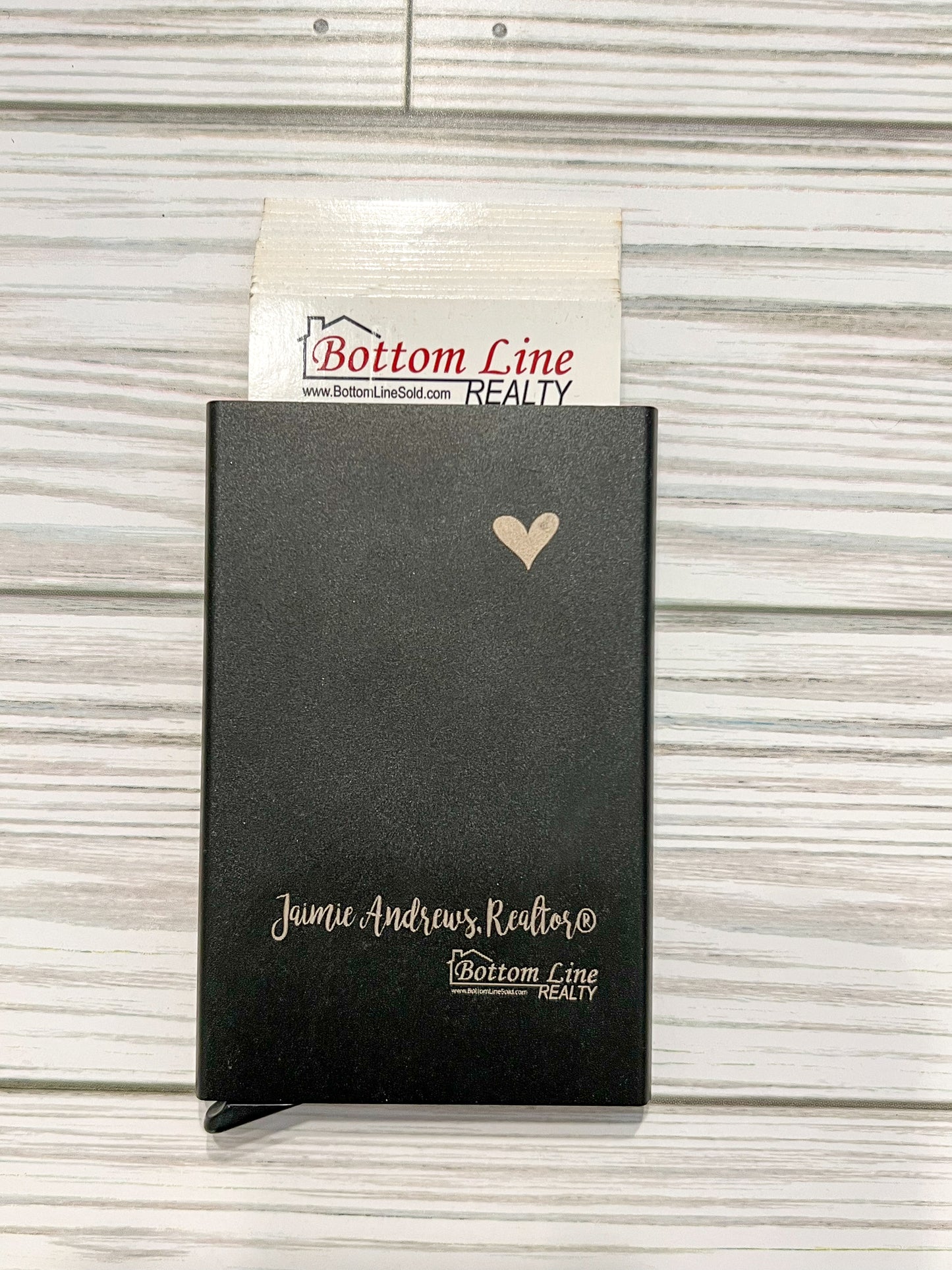 Pop Up Business Card Holder, Engraved Wallet, Personalized Gift