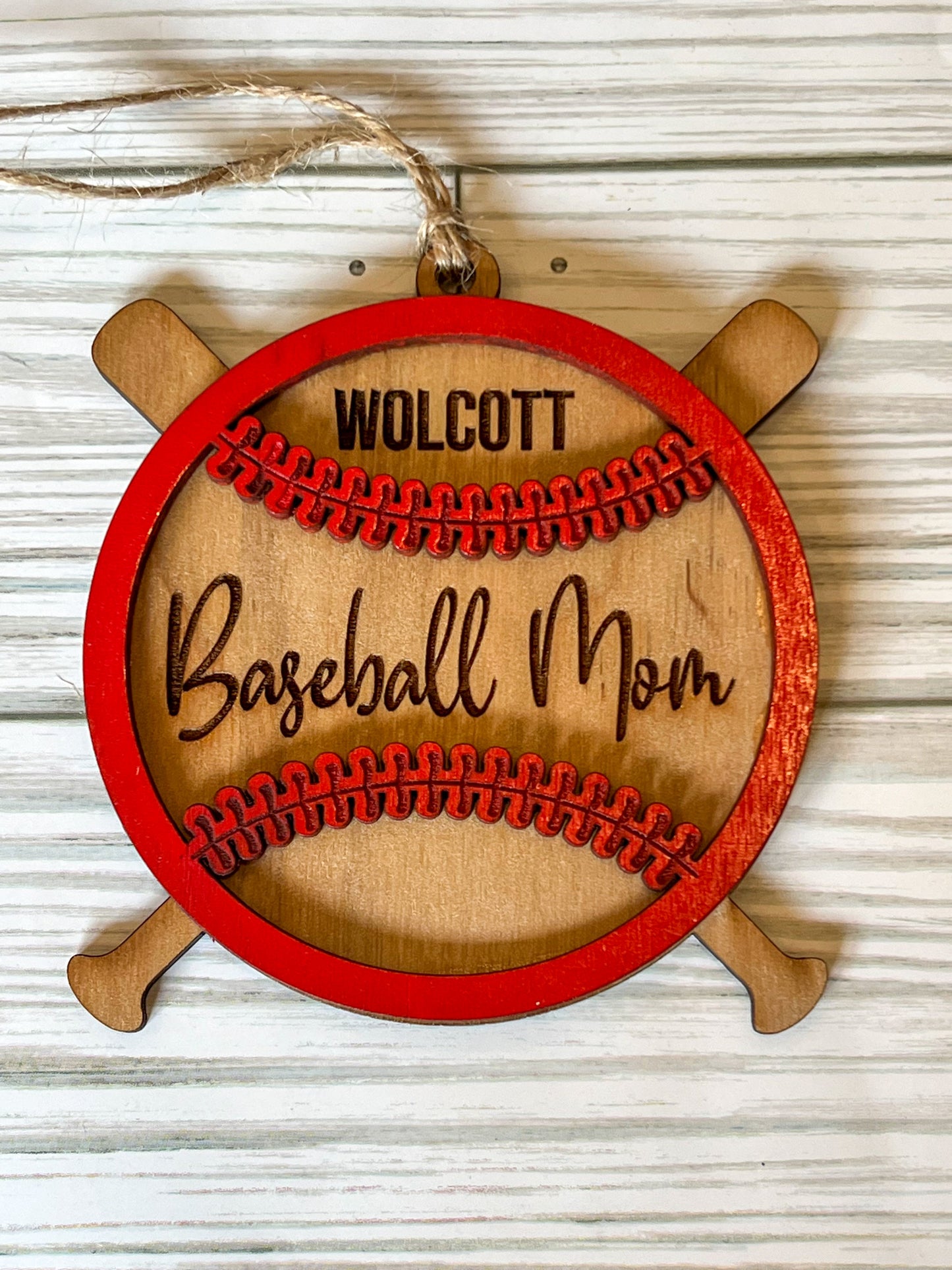 Baseball Mom Ornament - Personalized Town