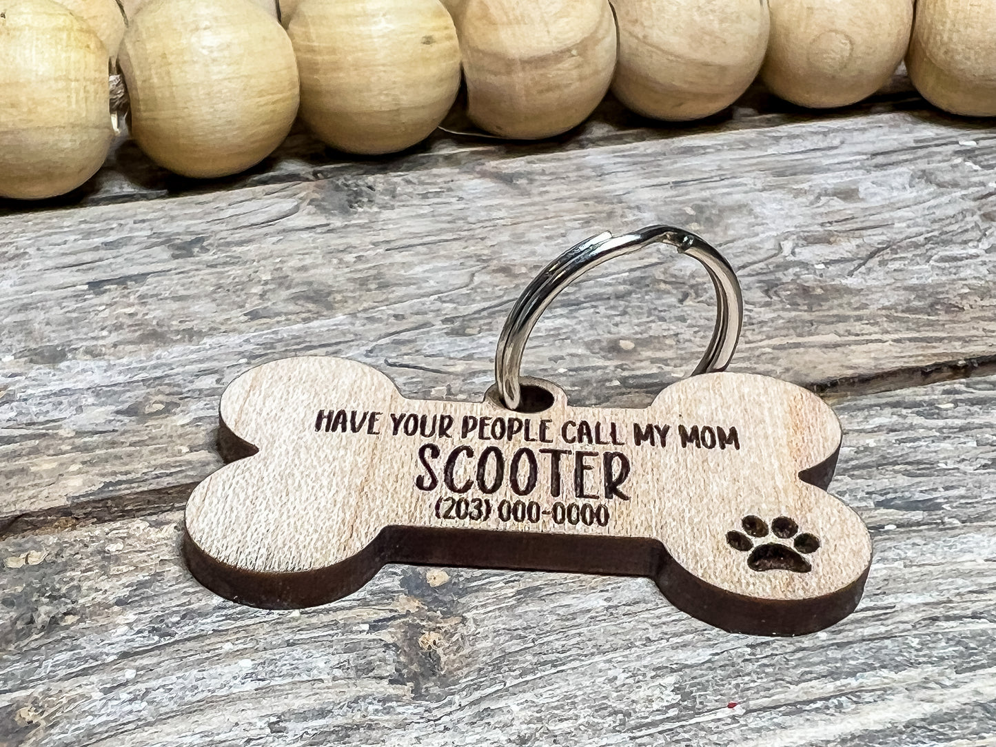 Personalized Dog Name Tag / Have your people call my mom/dad