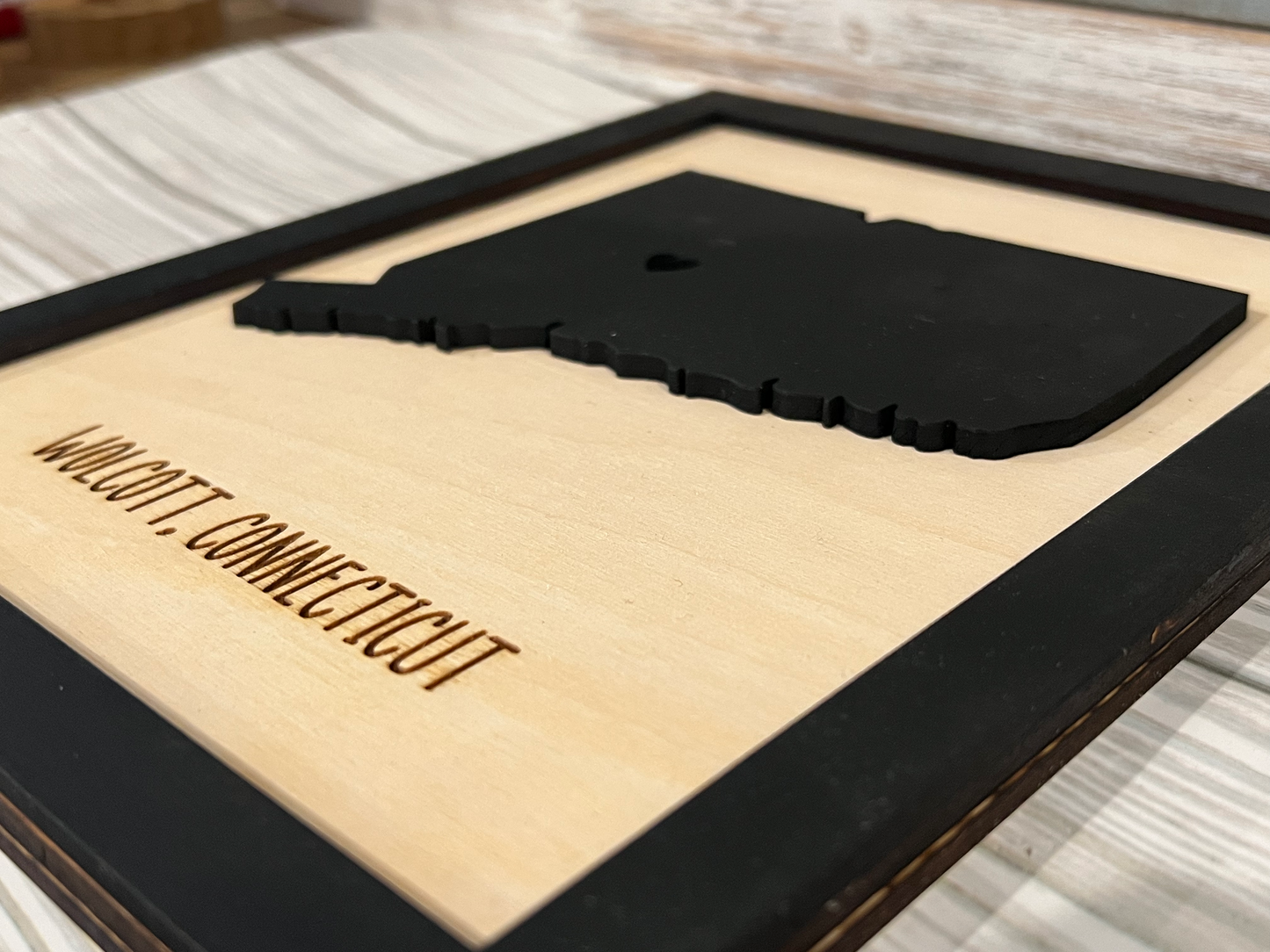 Love where you live in CT - Wooden sign