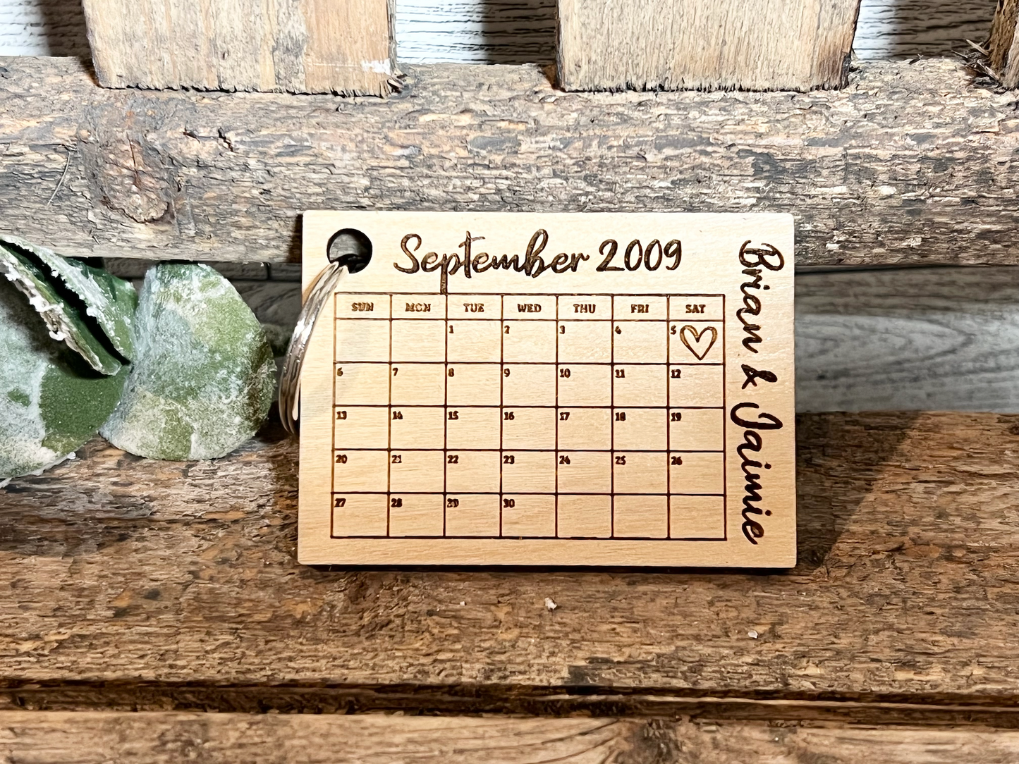 A Date to Remember Keychain - Anniversary/Save the Date/Birthday/Closing Date