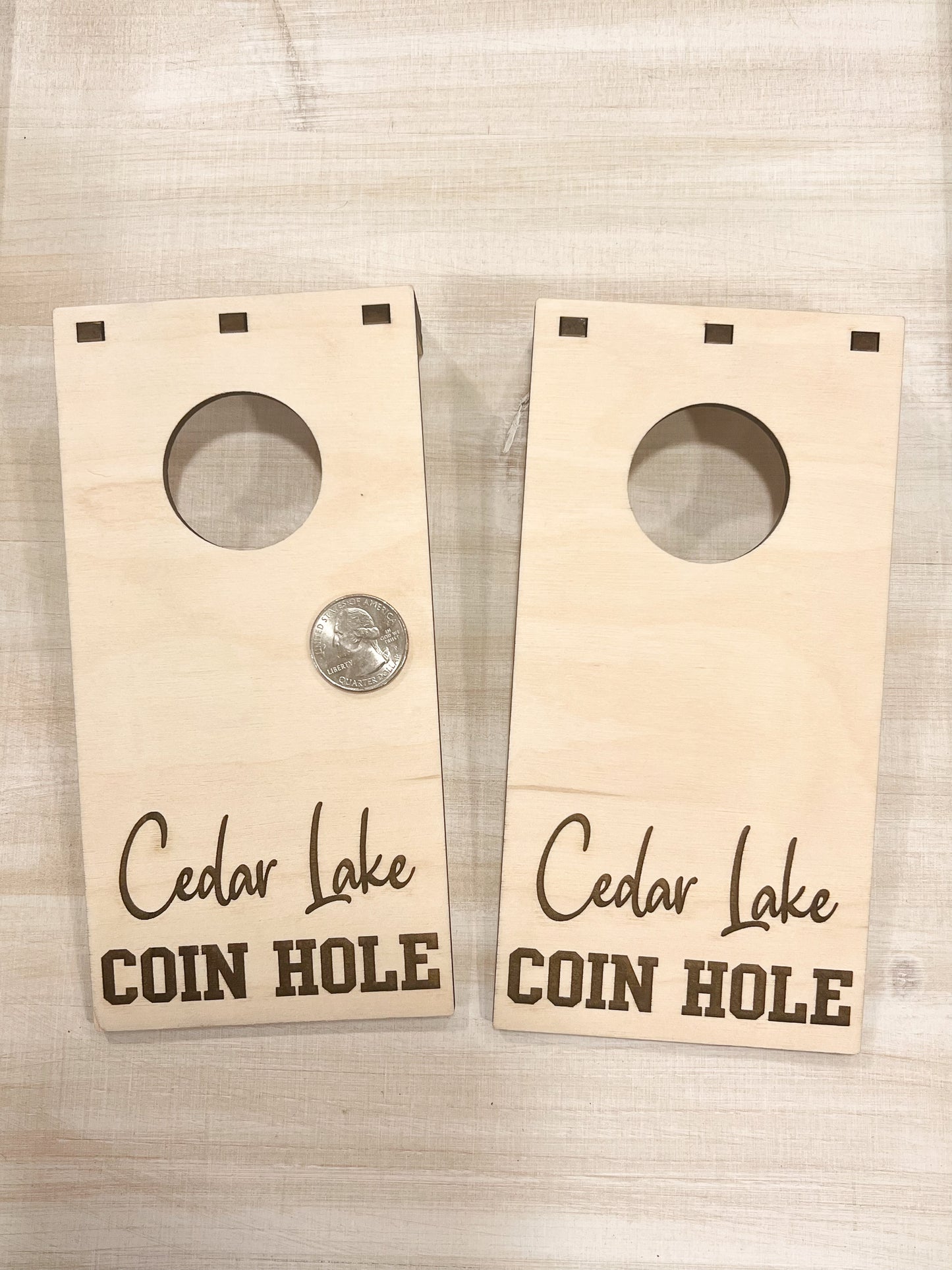 Coin Hole Set of 2 - Personalized
