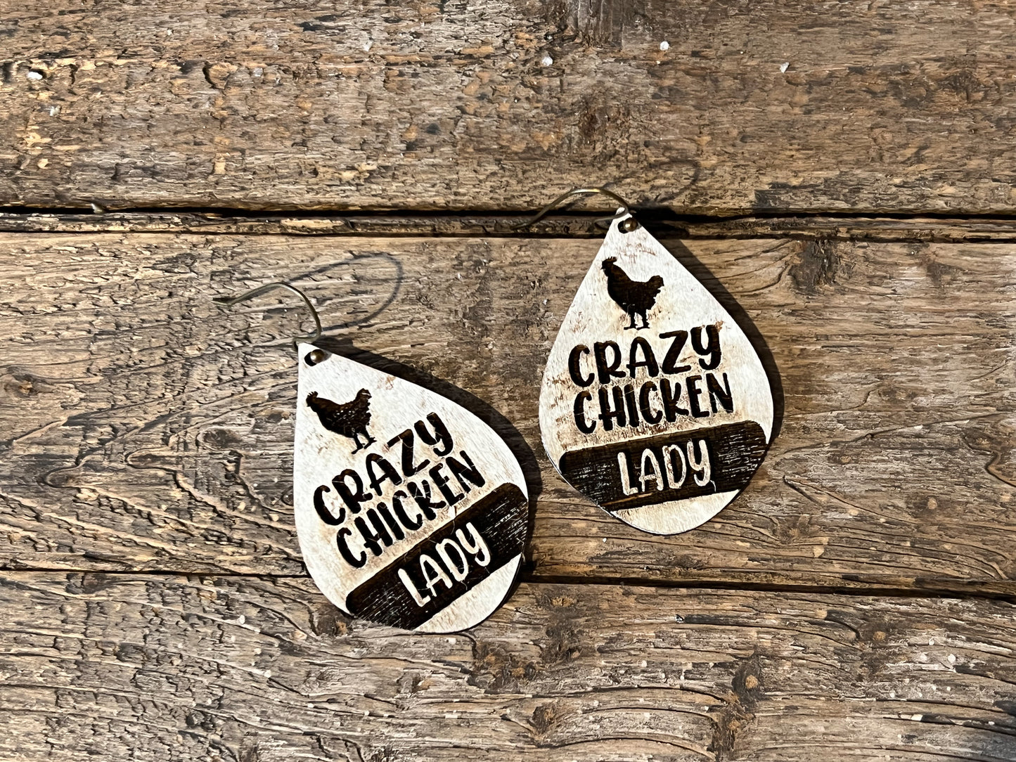 Crazy Chicken Lady Dangles