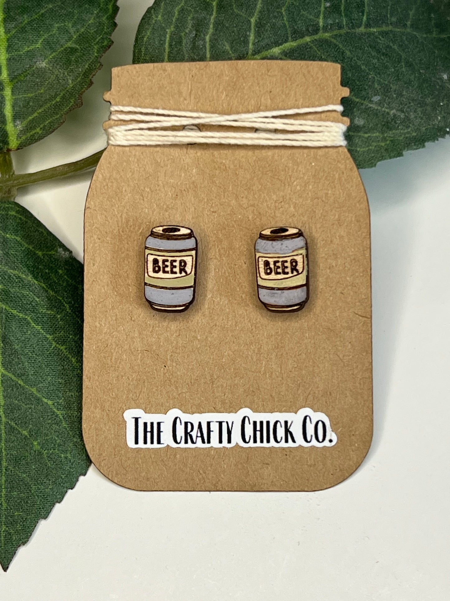 Beer Can Earring Studs