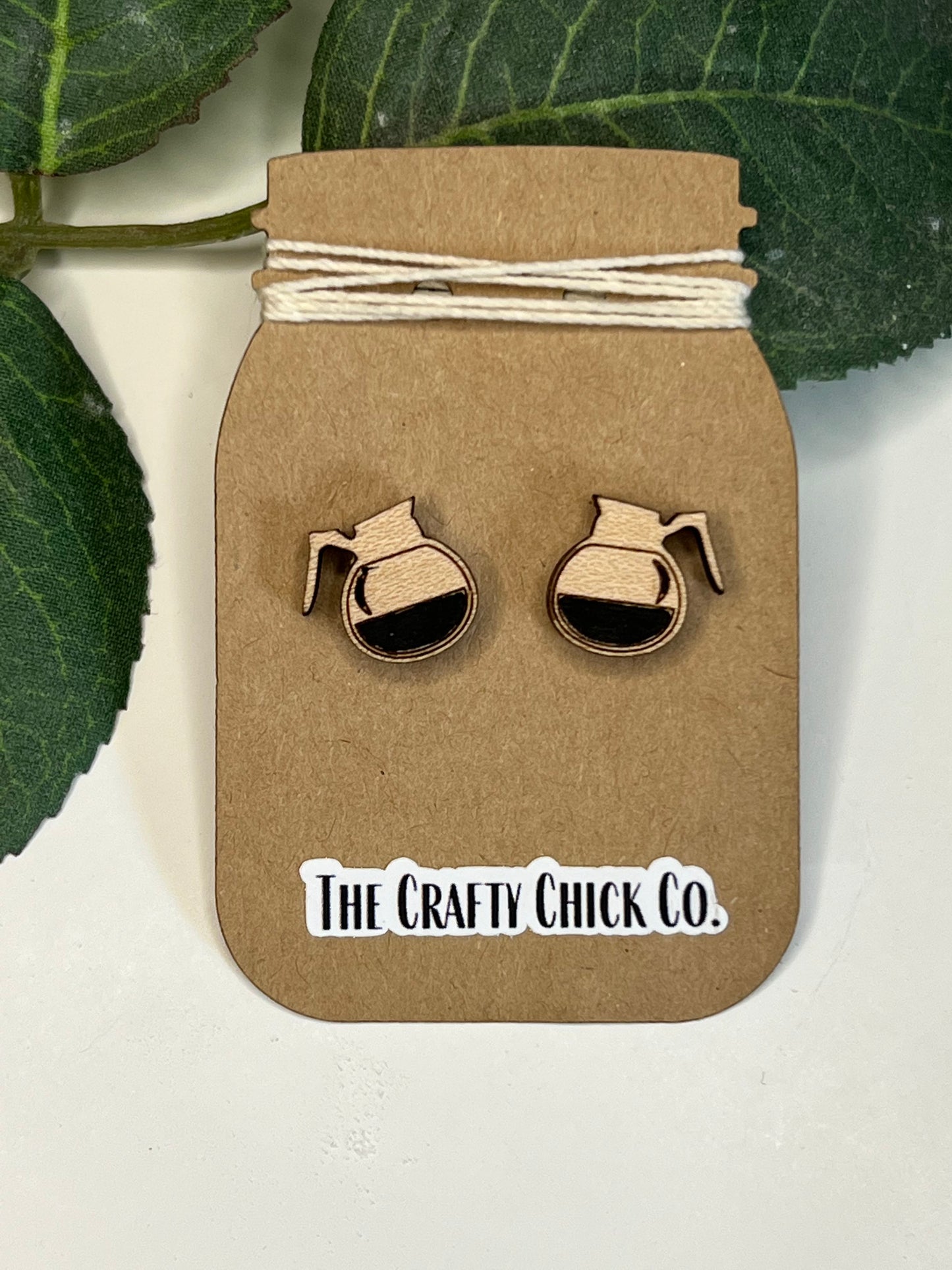 Coffee Pot Earring Studs