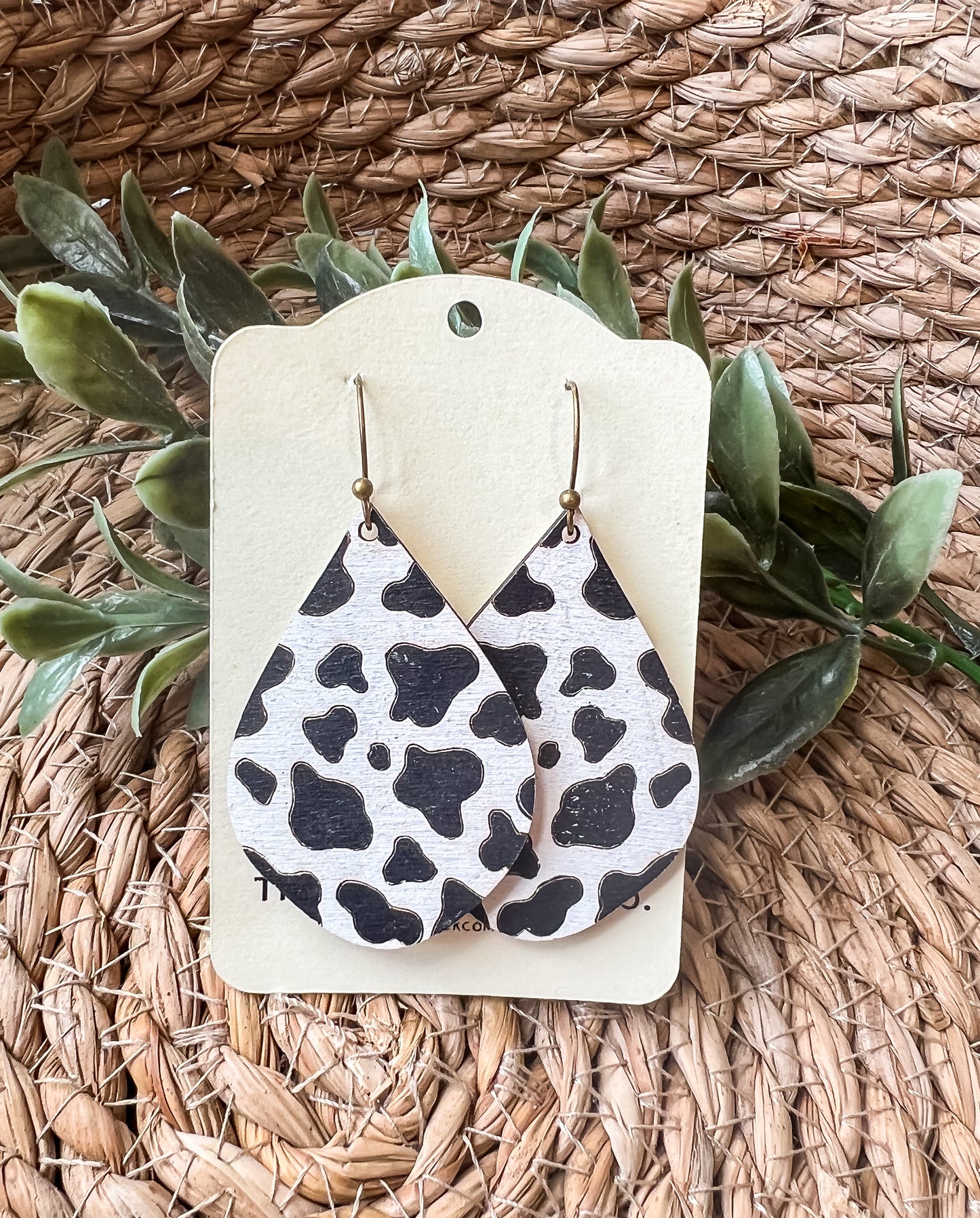 Cow Print Earrings