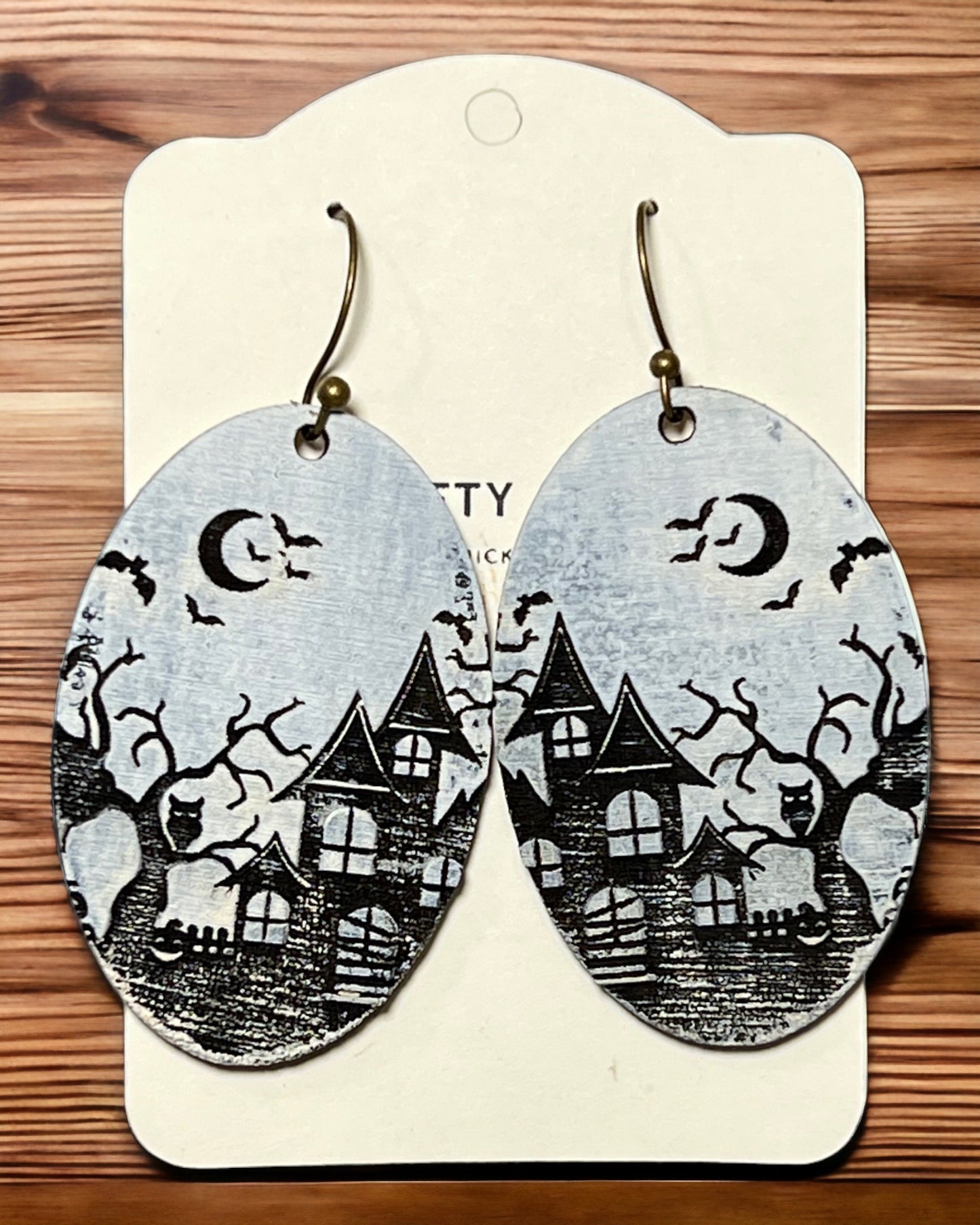 Haunted House Halloween Earrings