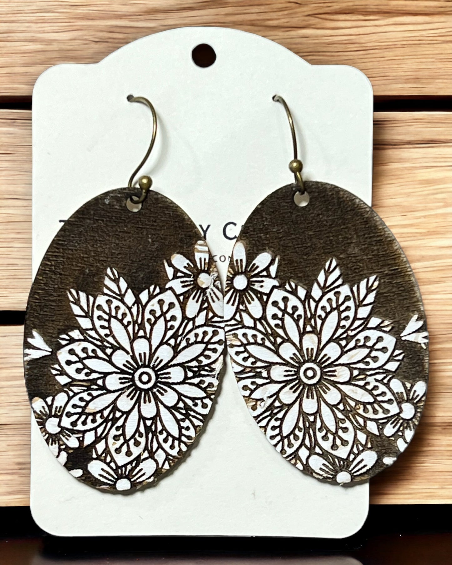 Mandala Floral Dangle Earrings