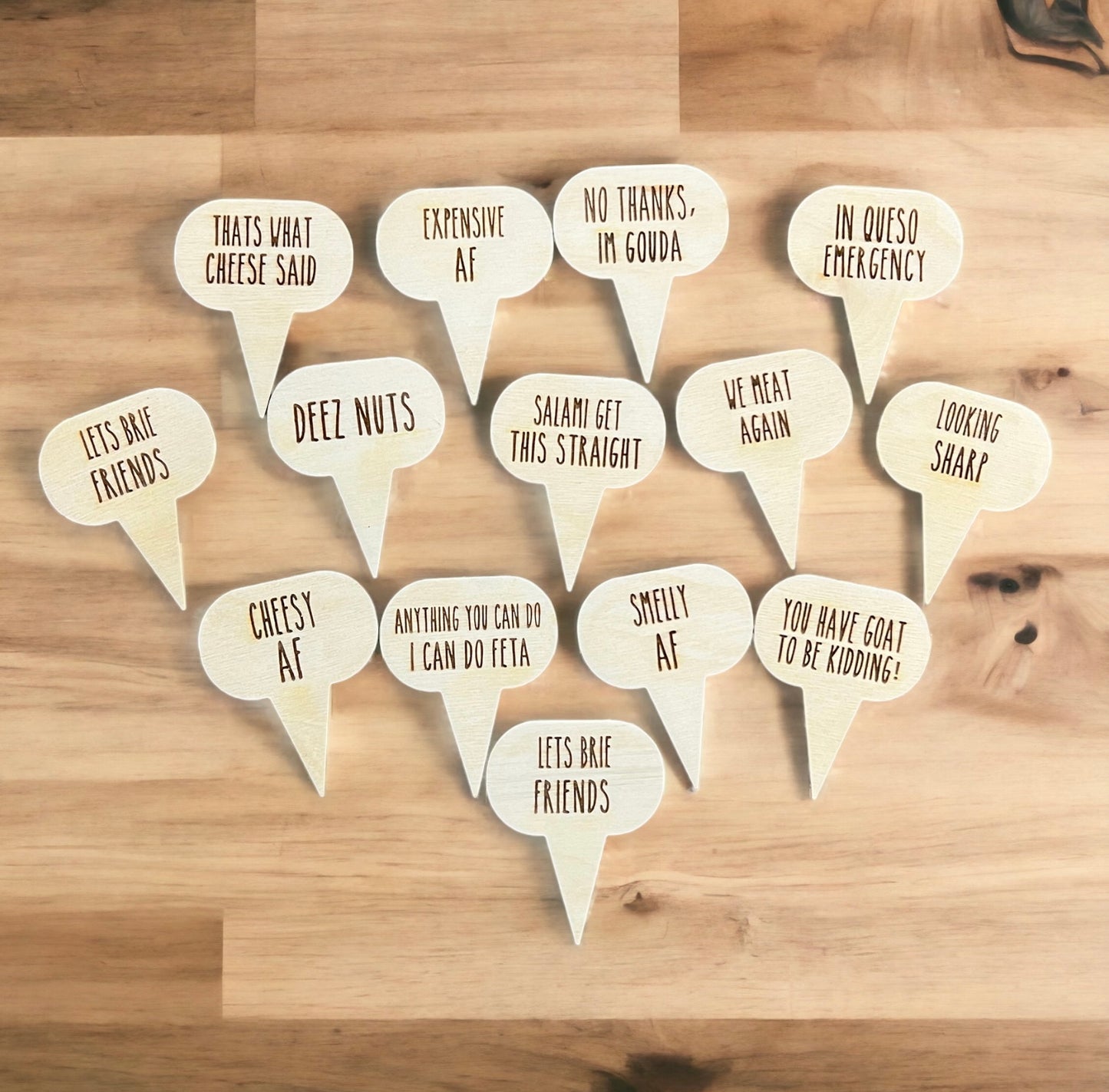 Funny Charcuterie Cheese Picks Set of 14