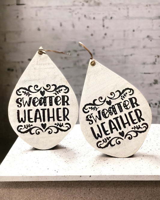 Sweater Weather teardrop earrings