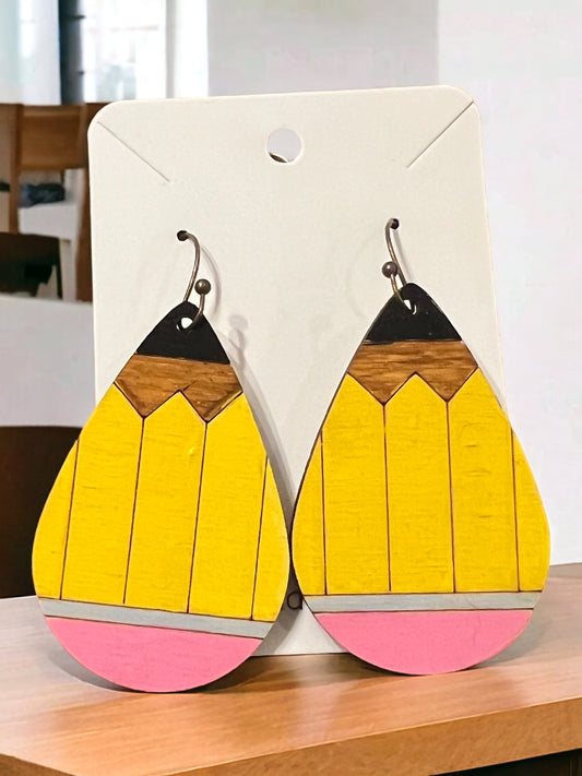 Pencil Teardrop Dangles