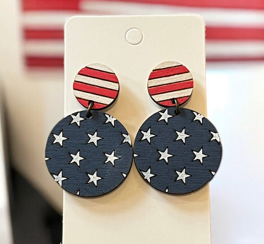 Stars and Stripes Two Piece Dangle