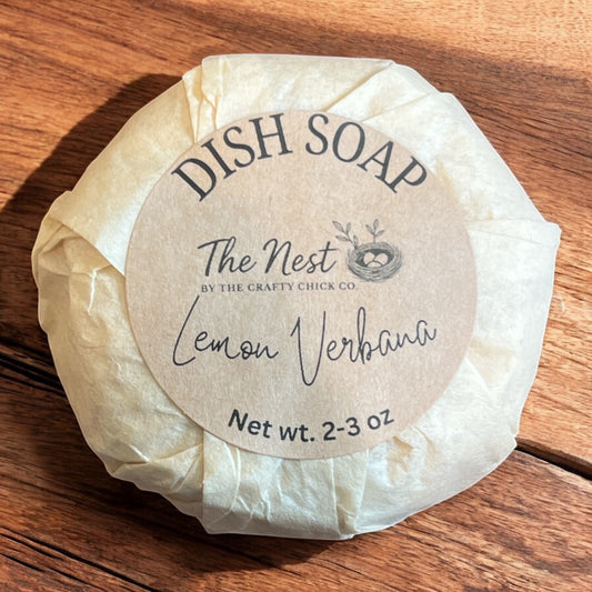Zero Waste Solid Dish Soap Bar - Lemon Verbana