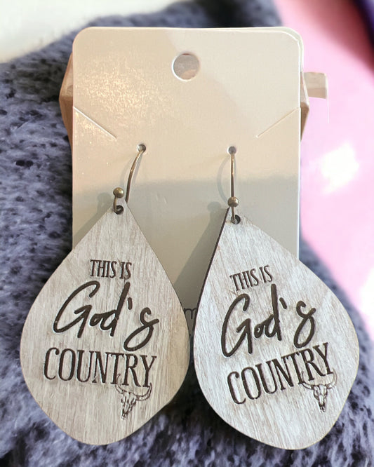 This is God's Country Dangles | Country Western Collection