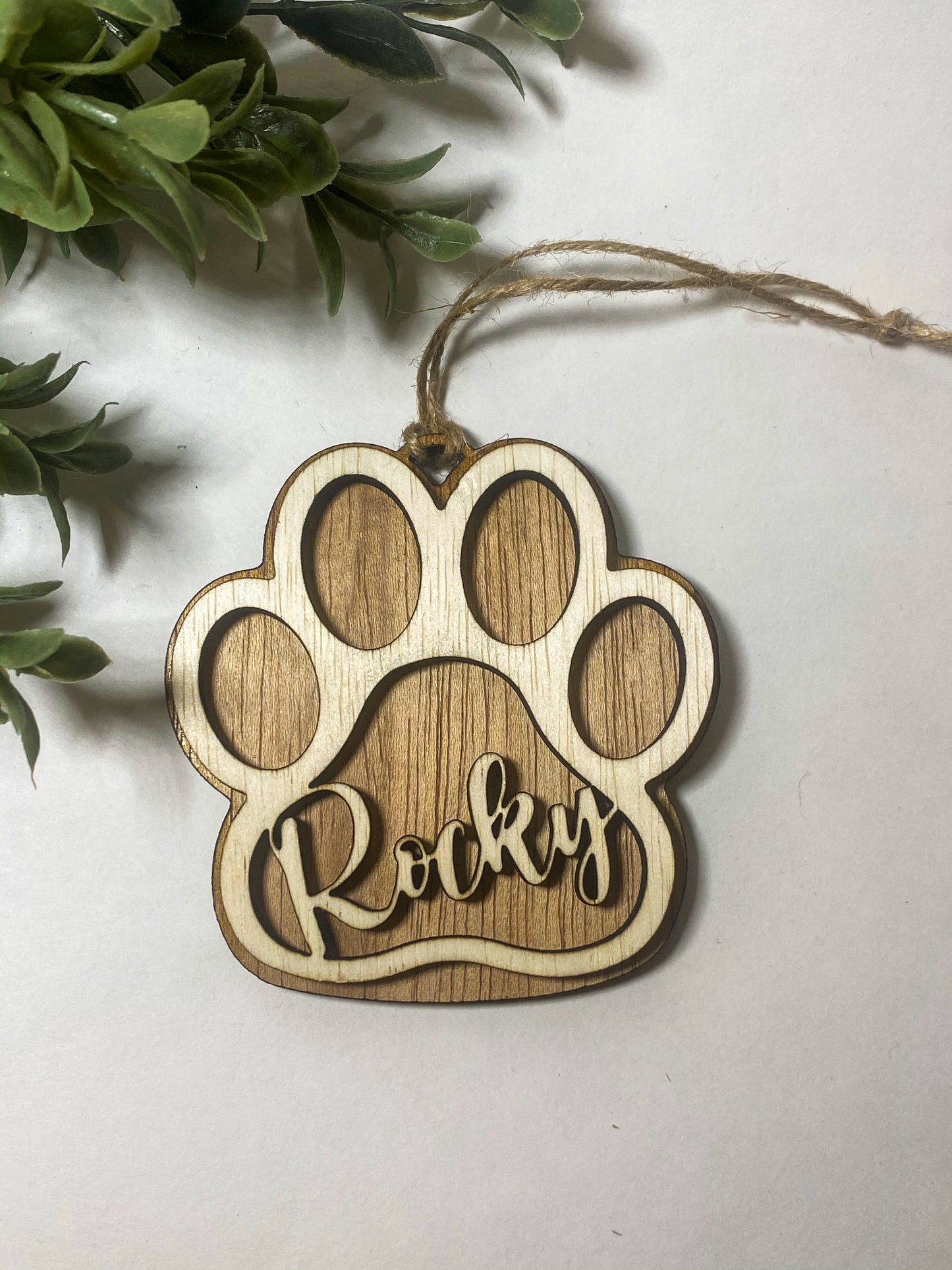 Puppy Paw Ornament - Personalized