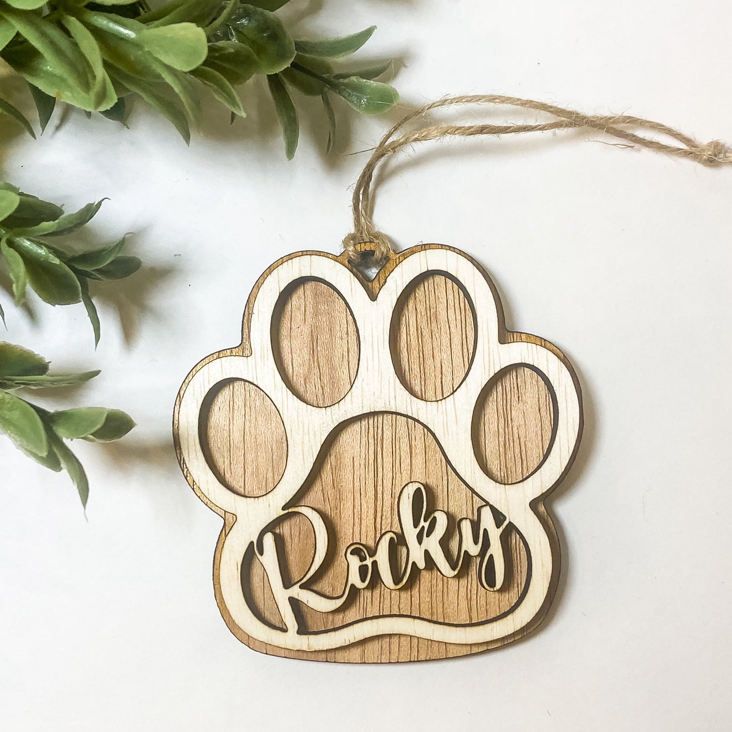 Puppy Paw Ornament - Personalized