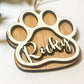 Puppy Paw Ornament - Personalized