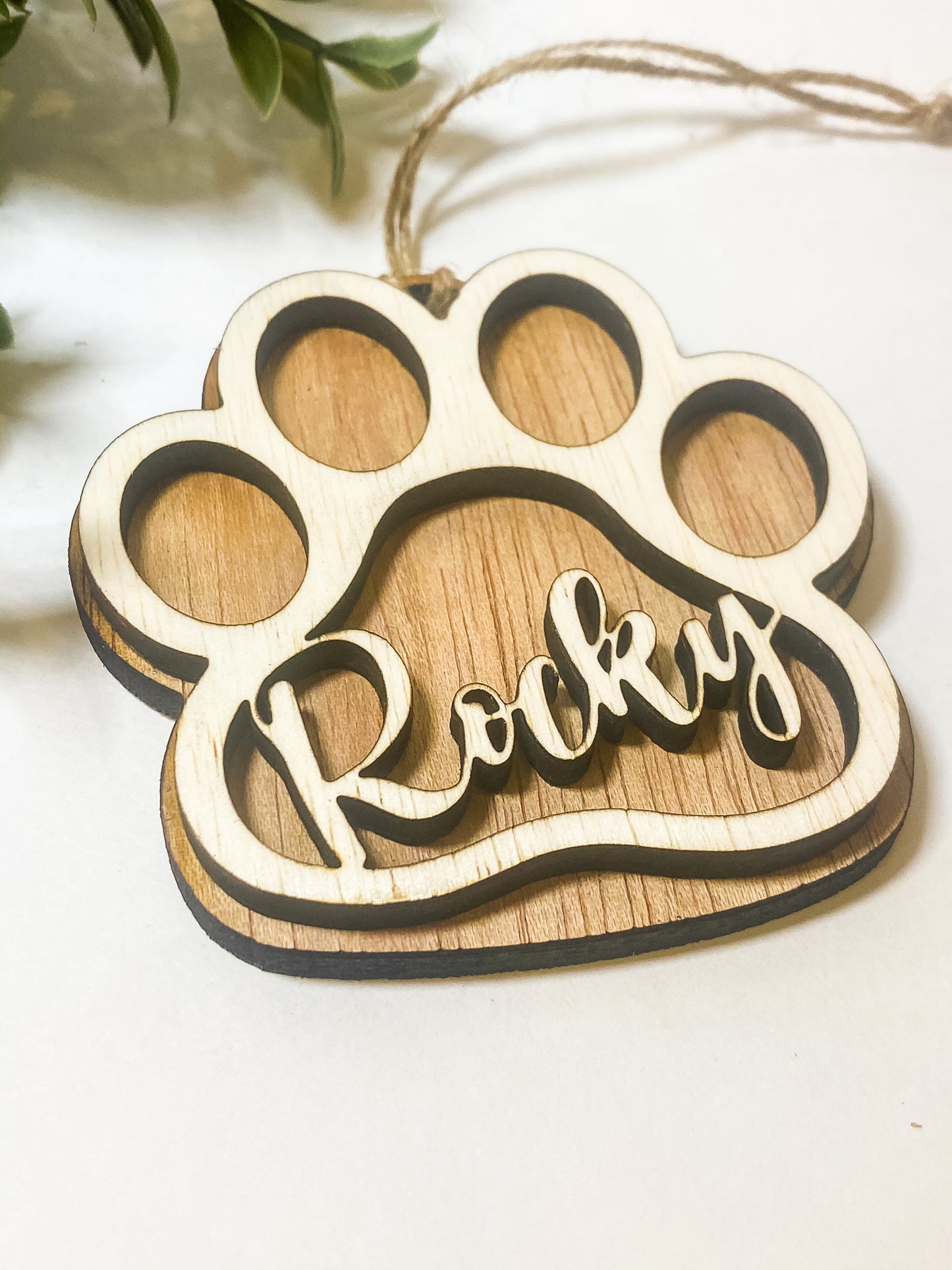 Puppy Paw Ornament - Personalized