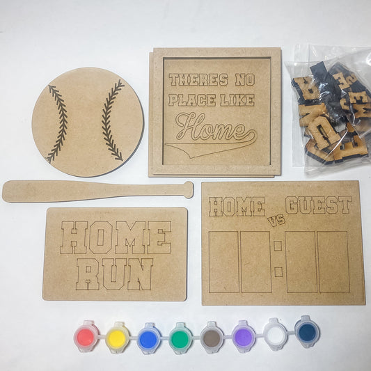 DIY kit - Baseball Theme Tiered Tray Decor