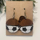 Soccer Split Circle Earrings