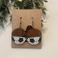 Soccer Split Circle Earrings