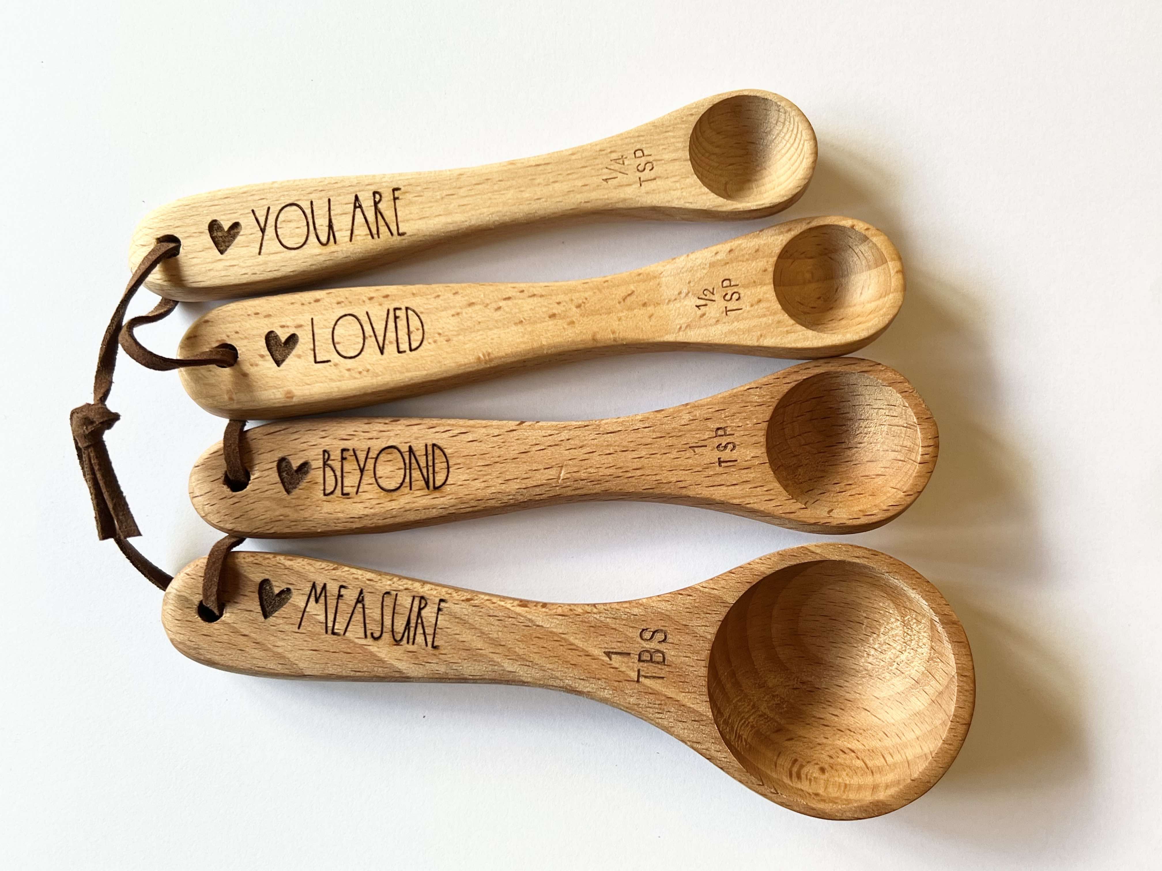 Personalized Set of 4 Measuring Spoons – TheCraftyChickCo