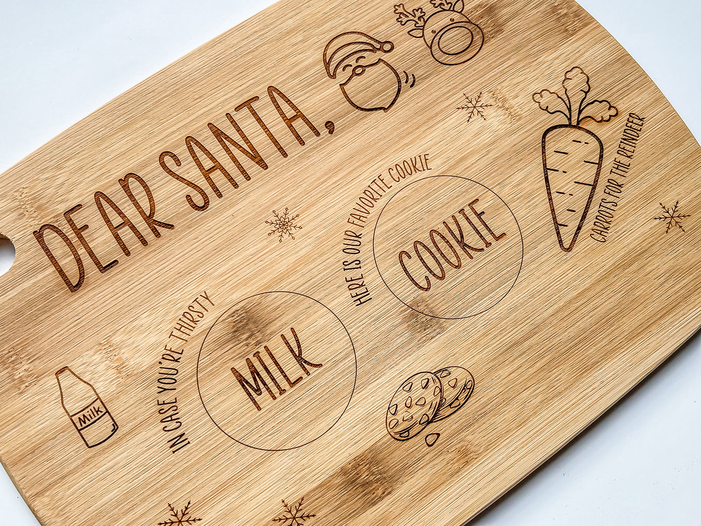 Santa Treat Board, Dear Santa Board, Chirstmas Eve Tradition, Personalized Christmas Tray, Kids Christmas Present, Christmas Eve Tray