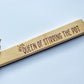 Queen of Stirring the Pot engraved Bamboo Wooden Spoon