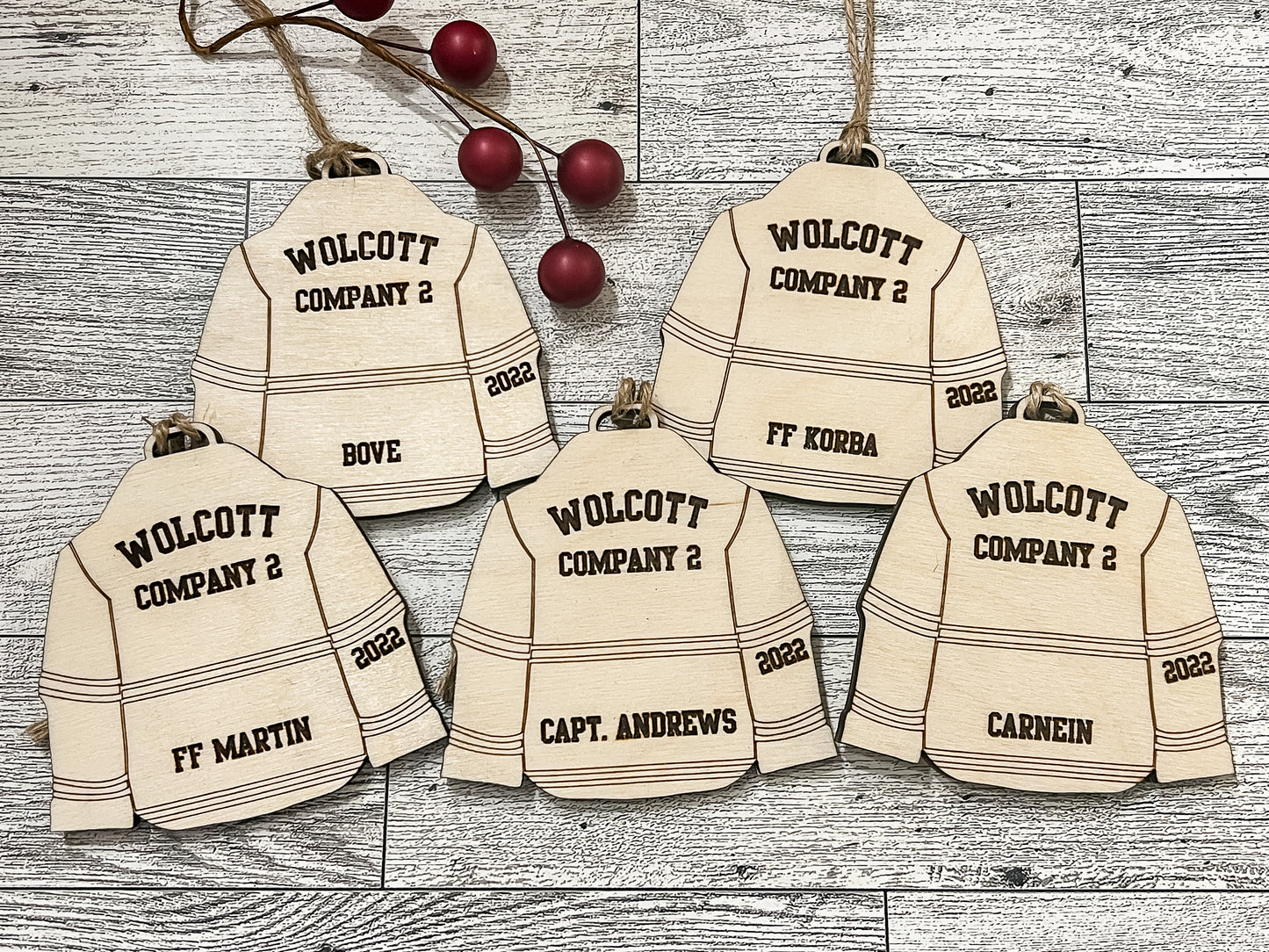 Firefighter Personalized Ornament - Jacket