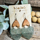 BOHO cherry wood and hand painted acrylic heart dangles