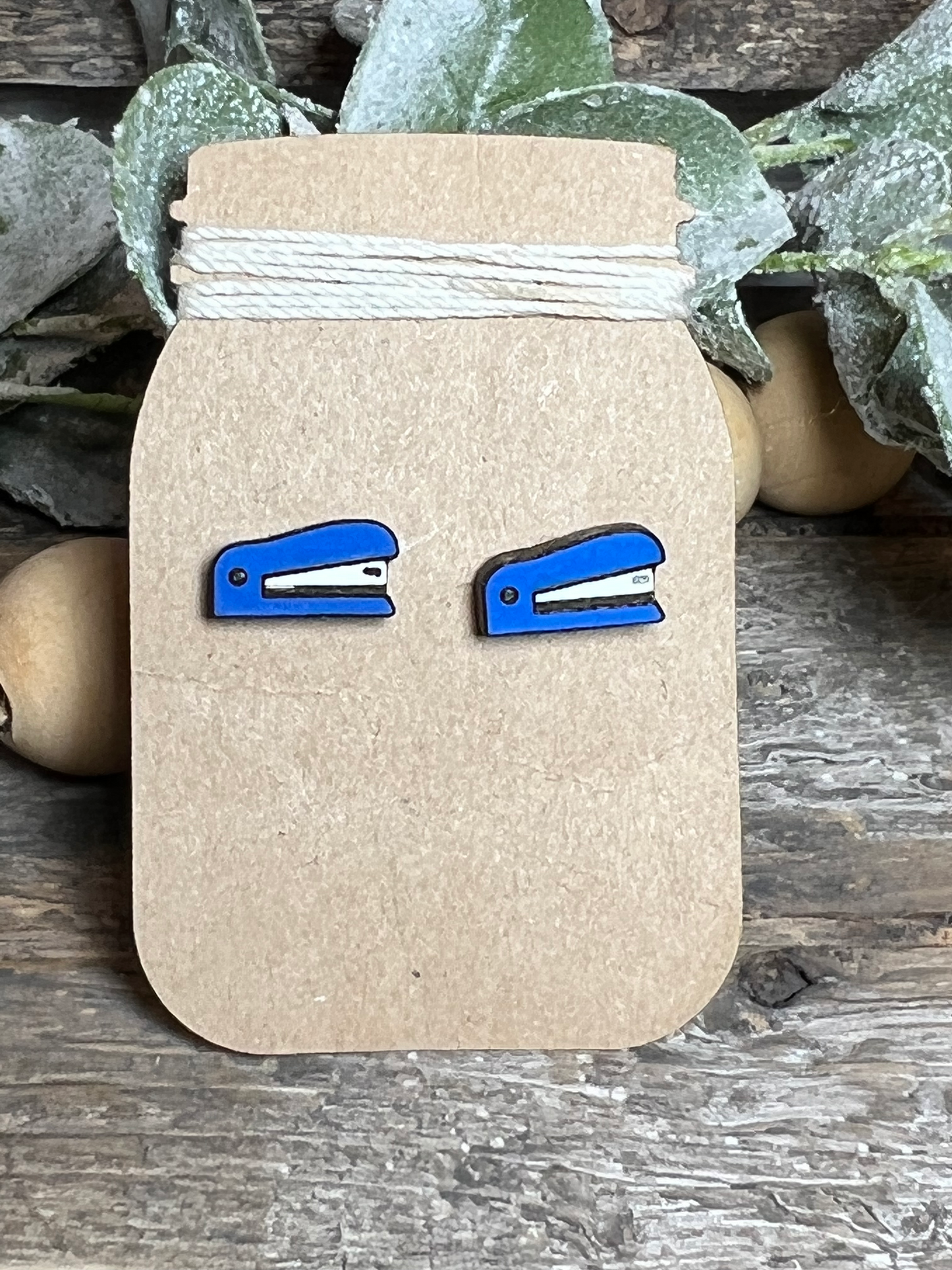 Stapler earring studs