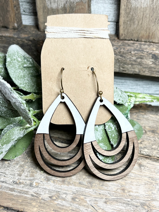 Hand painted teardrop dangles