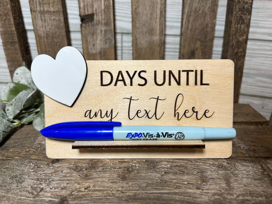 Dry/Wet Erase Countdown stand display