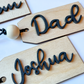 Personalized Wooden Stocking Tag, Stocking Name Tags, Farmhouse Name Tags For Christmas Stocking, Rustic Chic, Gift Tags, 3D Stocking Tag