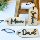 Personalized Wooden Stocking Tag, Stocking Name Tags, Farmhouse Name Tags For Christmas Stocking, Rustic Chic, Gift Tags, 3D Stocking Tag